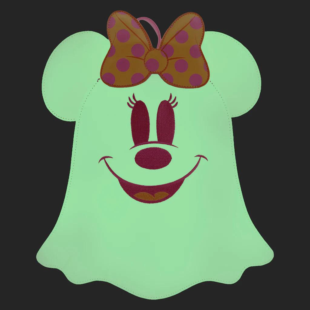 Loungefly Disney Pastel Ghost Minnie Mouse Glow-in-the-Dark Mini Backpack | Officially Licensed