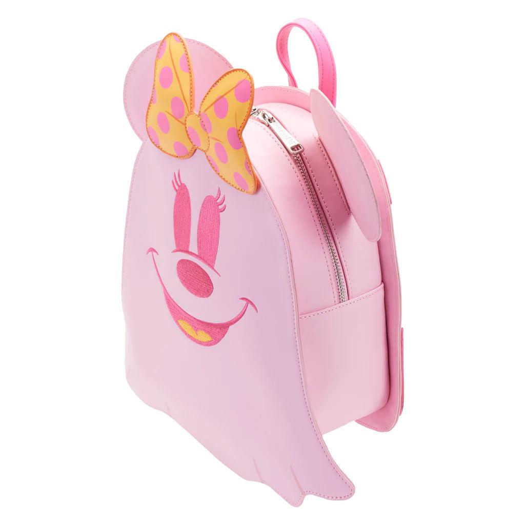 Loungefly Disney Pastel Ghost Minnie Mouse Glow-in-the-Dark Mini Backpack | Officially Licensed