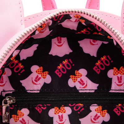 Loungefly Disney Pastel Ghost Minnie Mouse Glow-in-the-Dark Mini Backpack | Officially Licensed