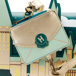 Image of Loungefly: Harry Potter Golden Hogwarts Castle Crossbody Bag