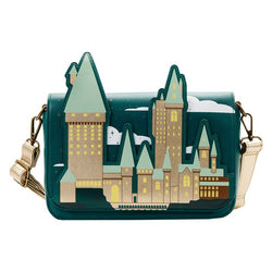 Image of Loungefly: Harry Potter Golden Hogwarts Castle Crossbody Bag