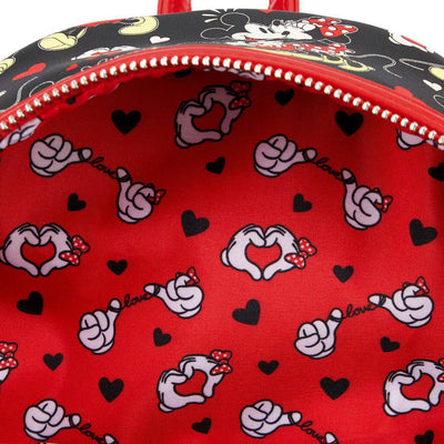Loungefly Mickey and Minnie Mouse Love Mini Backpack | Officially Licensed