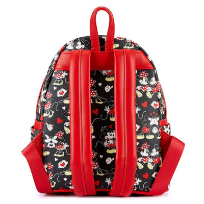 Loungefly Mickey and Minnie Mouse Love Mini Backpack | Officially Licensed