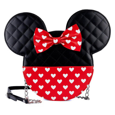 Loungefly Mickey and Minnie Mouse Love Reversible Crossbody Bag | Officially Licensed
