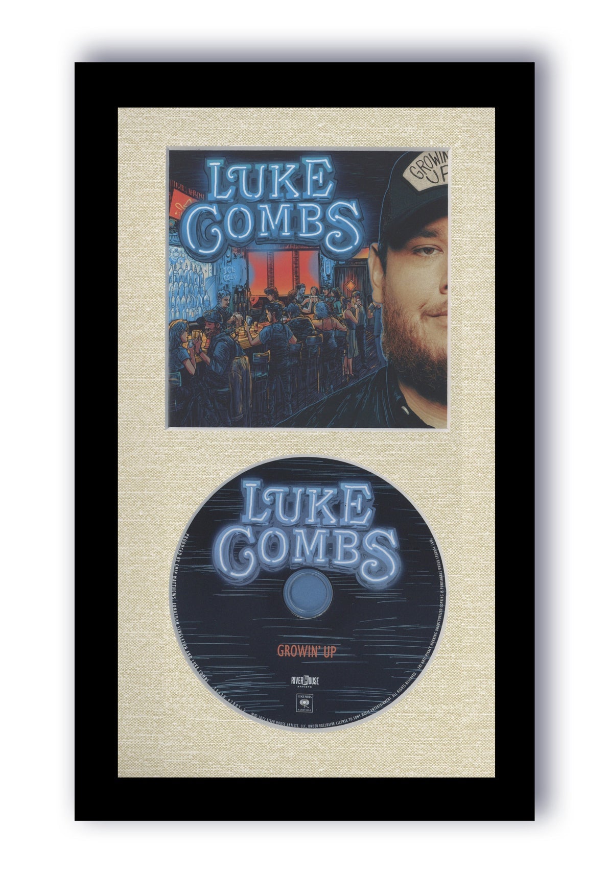 Luke Combs Custom Frame CD Art Growin' Up Country Music