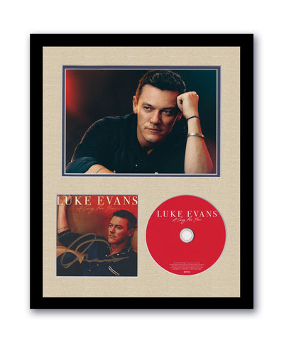 Luke Evans Autographed Signed 11x14 Framed CD A Song For You ACOA 4