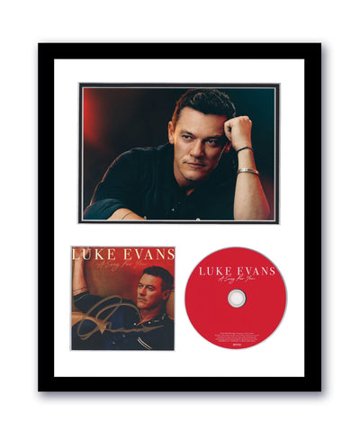 Luke Evans Autographed Signed 11x14 Framed CD A Song For You ACOA 5