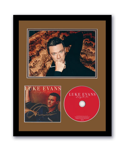 Luke Evans Autographed Signed 11x14 Framed CD A Song For You ACOA 8