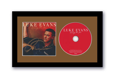 Luke Evans Autographed Signed 7x12 Framed CD A Song For You ACOA 3