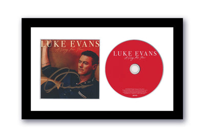 Luke Evans Autographed Signed 7x12 Framed CD A Song For You ACOA 4
