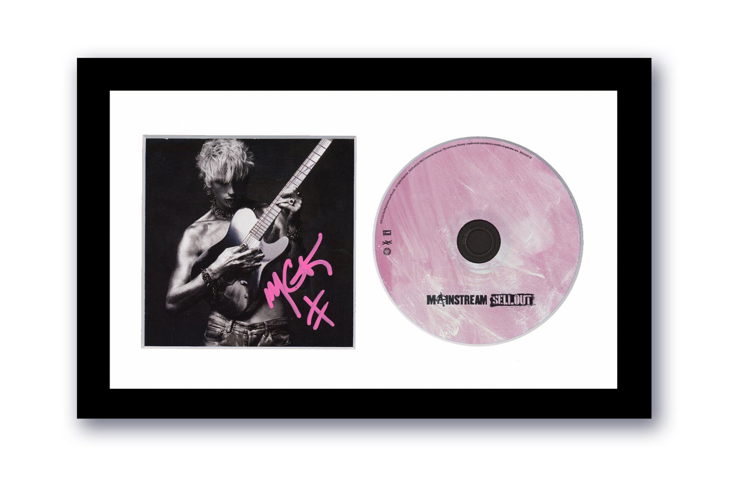 Machine Gun Kelly Cds Machine Gun Kelly Autographed 7x12 Custom Framed CD Mainstream Sellout ...