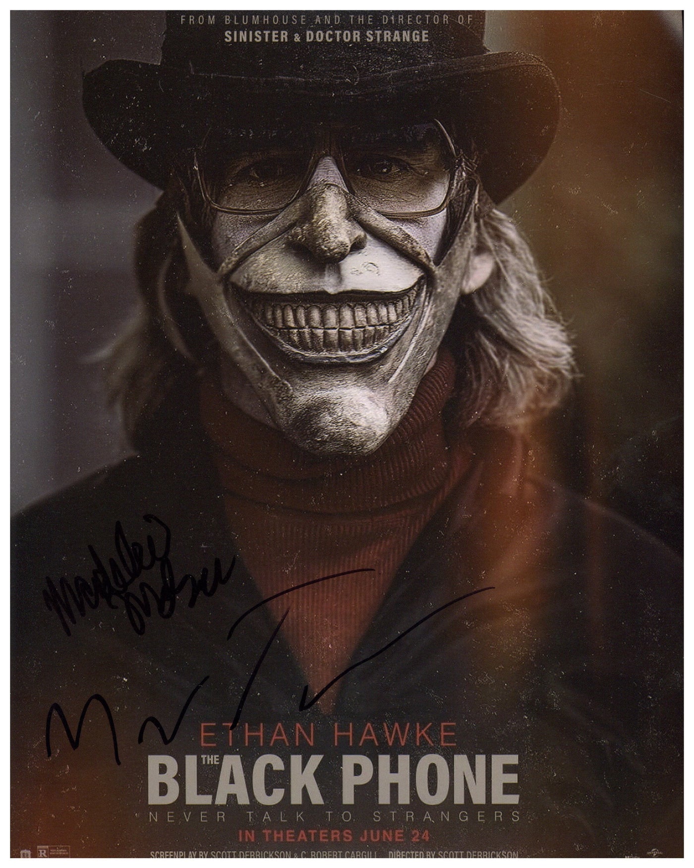 Madeleine McGraw & Mason Thames Signed 8x10 Photo Black Phone Autographed ACOA