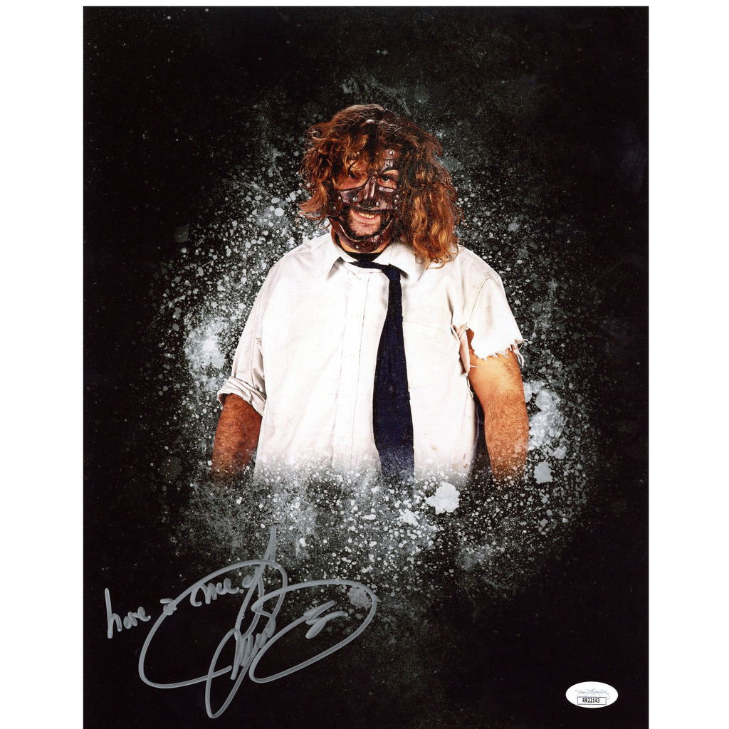 Mick Foley Autographed Mankind With Socko Wrestling 8x10 Photo 