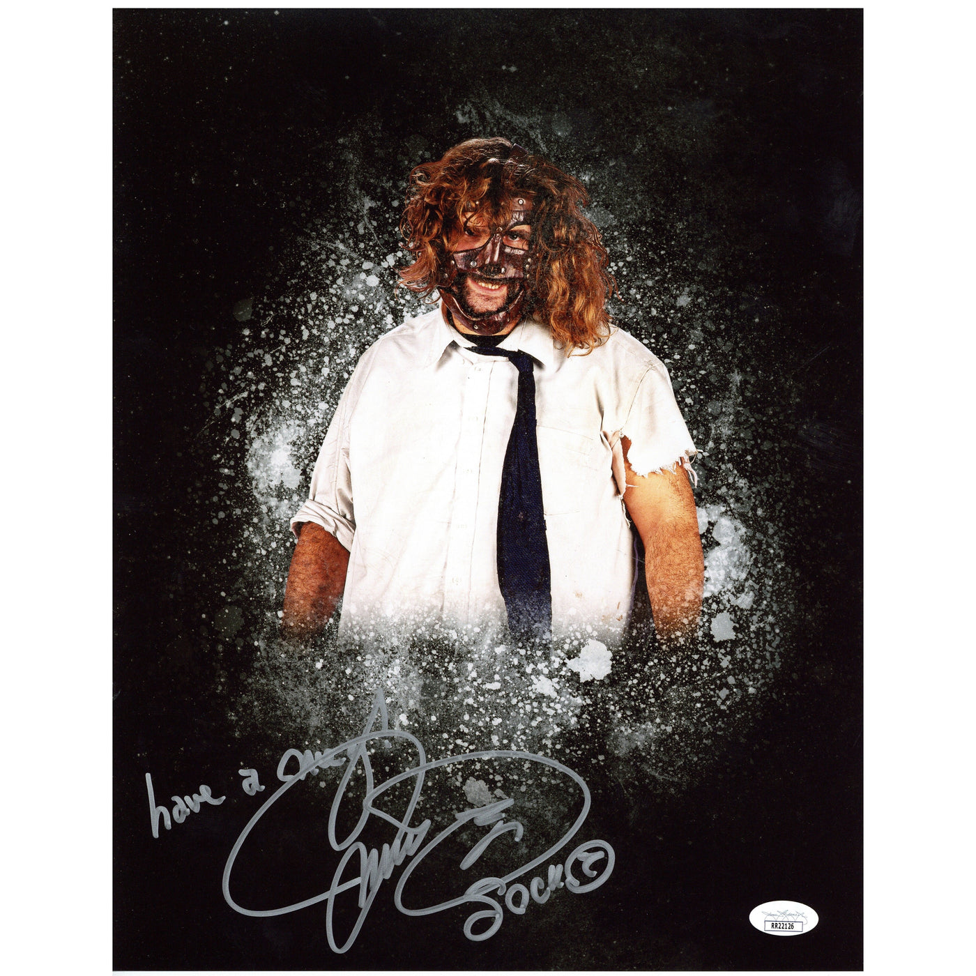 Mankind Signed 11x14 Photo WWE Mick Foley Socko Autographed JSA COA