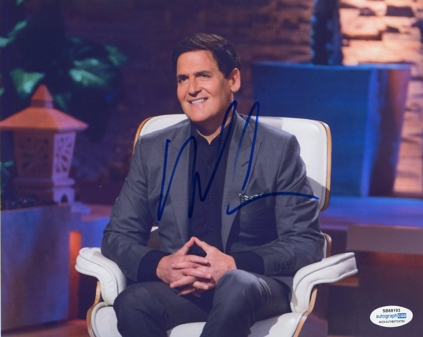 Mark Cuban Signed 8x10 Photo Dallas Mavericks Shark Tank Autographed ACOA #2