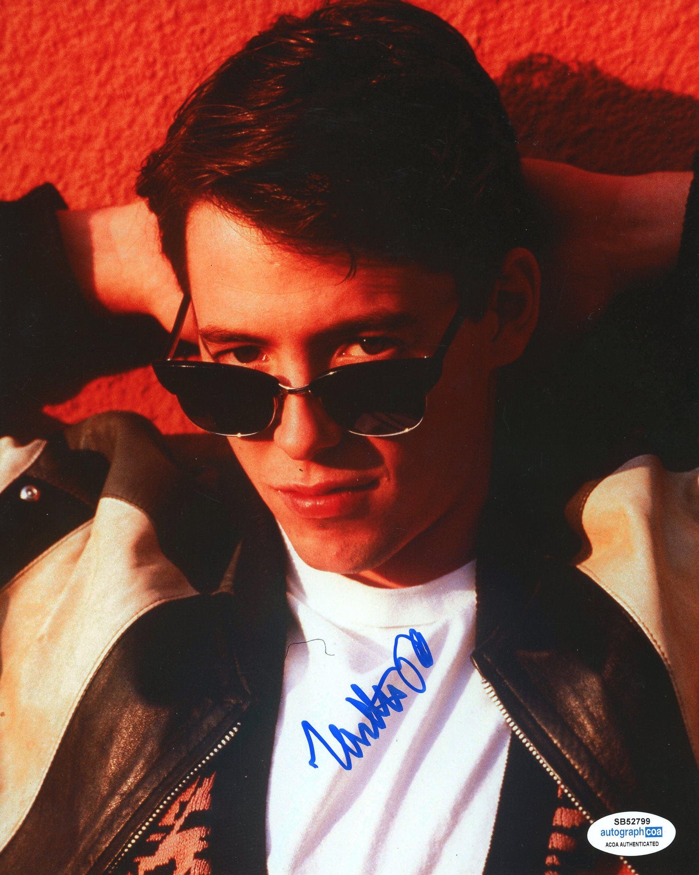 Matthew Broderick Signed 8x10 Photo Ferris Bueller's Day Off Autographed ACOA 4