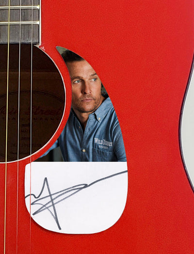Matthew McConaughey Autographed Signed Texas Flag Acoustic Guitar ACOA