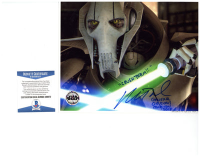 Matthew Wood Signed 8x10 Photo Star Wars General Grievous Autographed BAS COA