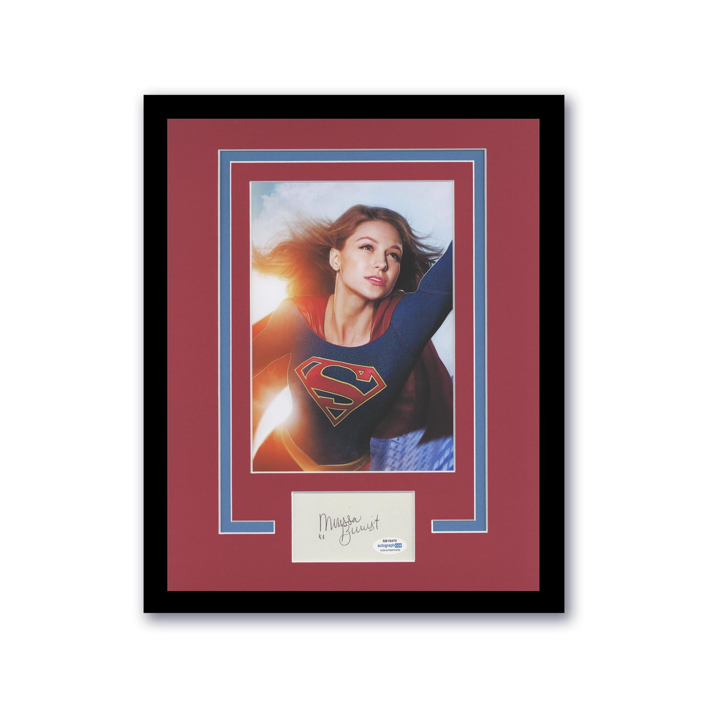 Melissa Benoist Signed Cut Custom Framed 11x14 Supergirl Autographed ACOA 2