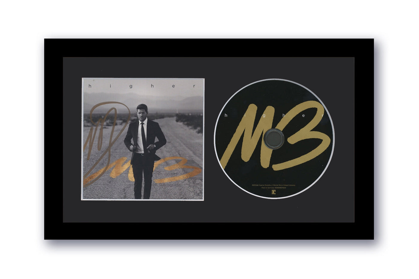 Michael Buble Autographed Signed 7x12 Custom Framed CD Higher ACOA
