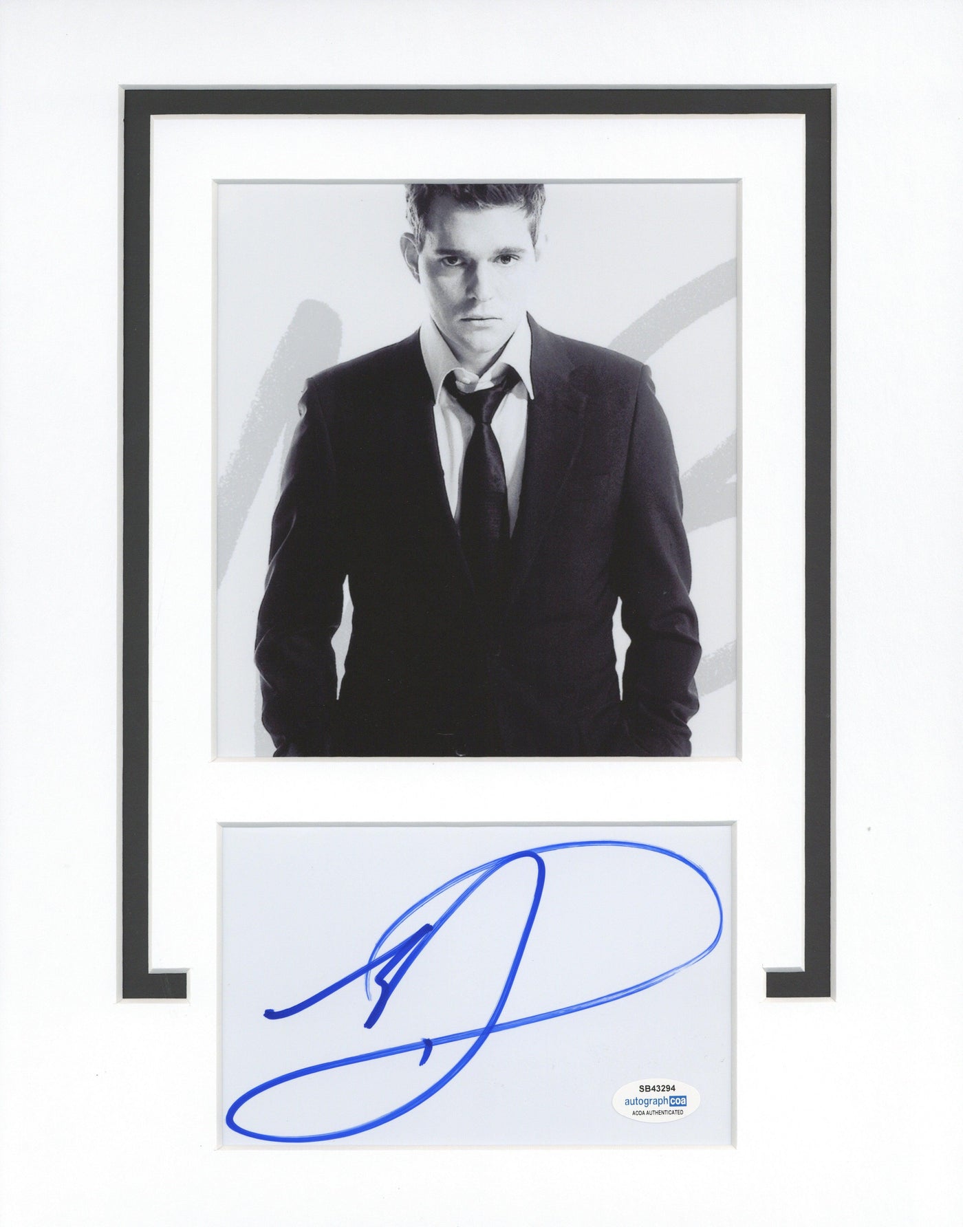 Michael Buble Signed Cut Custom Framed Autographed ACOA