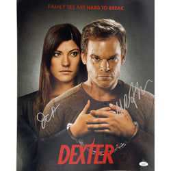 Image of Michael C. Hall & Jennifer Carpenter Autograph 16x20 Photo Dexter Signed JSA COA 2