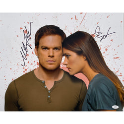 Image of Michael C. Hall & Jennifer Carpenter Autograph 16x20 Photo Dexter Signed JSA COA 4