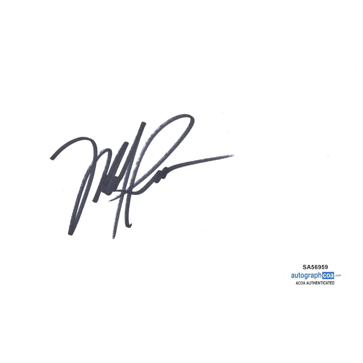 Michael Pena Signed Index Card Autographed ACOA