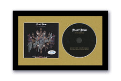 Image of Mickey Hart Autographed 7x12 Custom Framed CD Grateful Dead Planet Drum ACOA