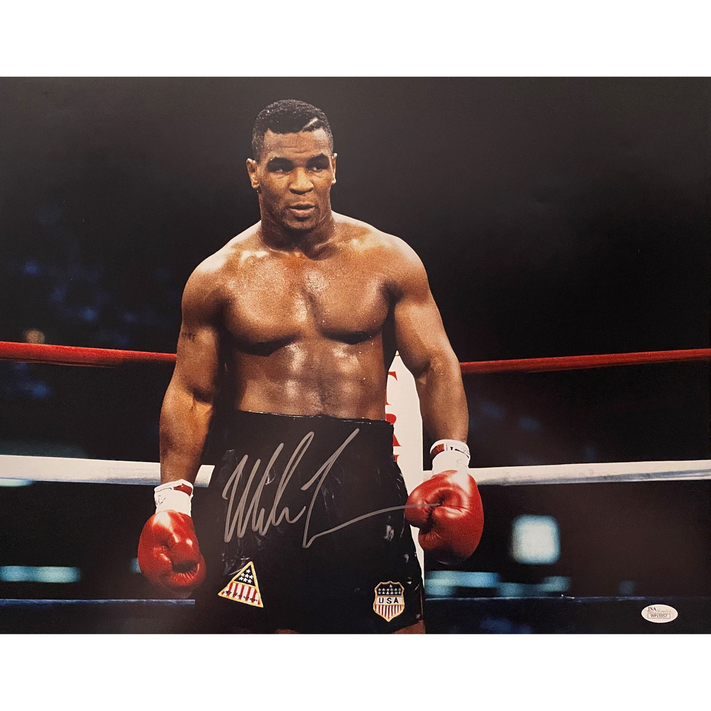 Mike Tyson Signed 16x20 Photo HOF Boxing Champion Autographed JSA COA