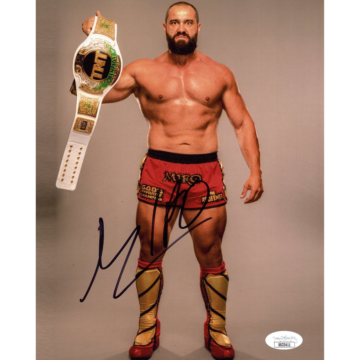 Miro Signed 8x10 Photo AEW Wrestler Autographed JSA COA 2