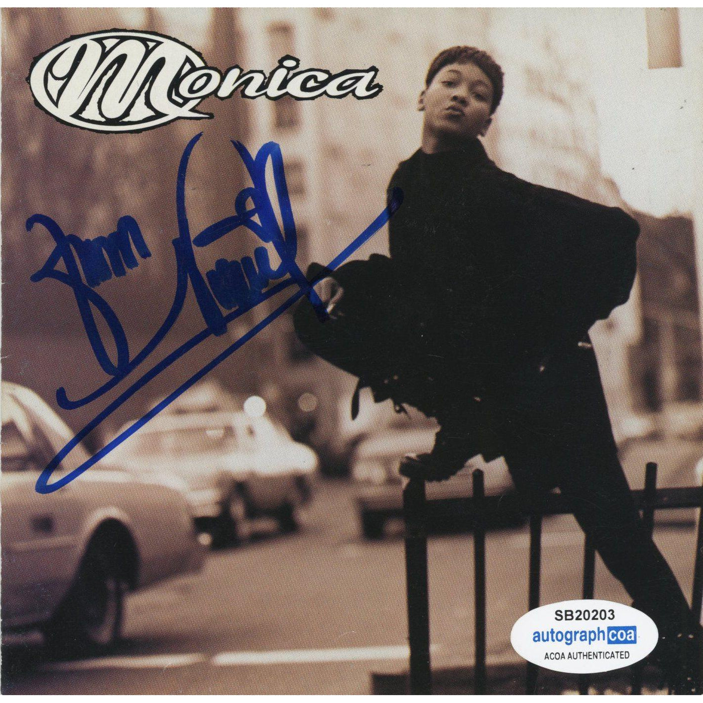Monica Signed CD Cover Autographed ACOA
