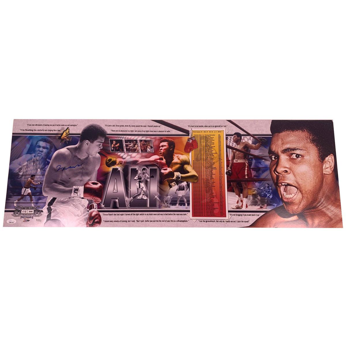 Muhammad Ali Signed 12x36 Photograph Autographed Full JSA LOA