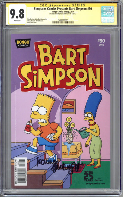 NANCY CARTWRIGHT SIGNED BART SIMPSON COMIC BOOK CGC 9.8 AUTOGRAPHED NC7