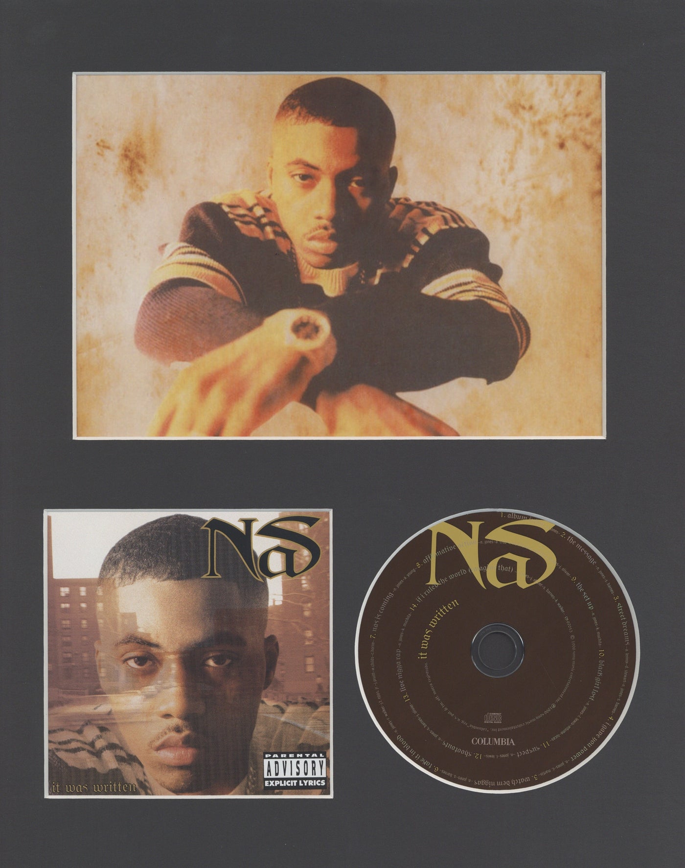 Nas It Was Written Custom Frame CD Photo Rap Hip-Hop NOT SIGNED Queensbridge NYC