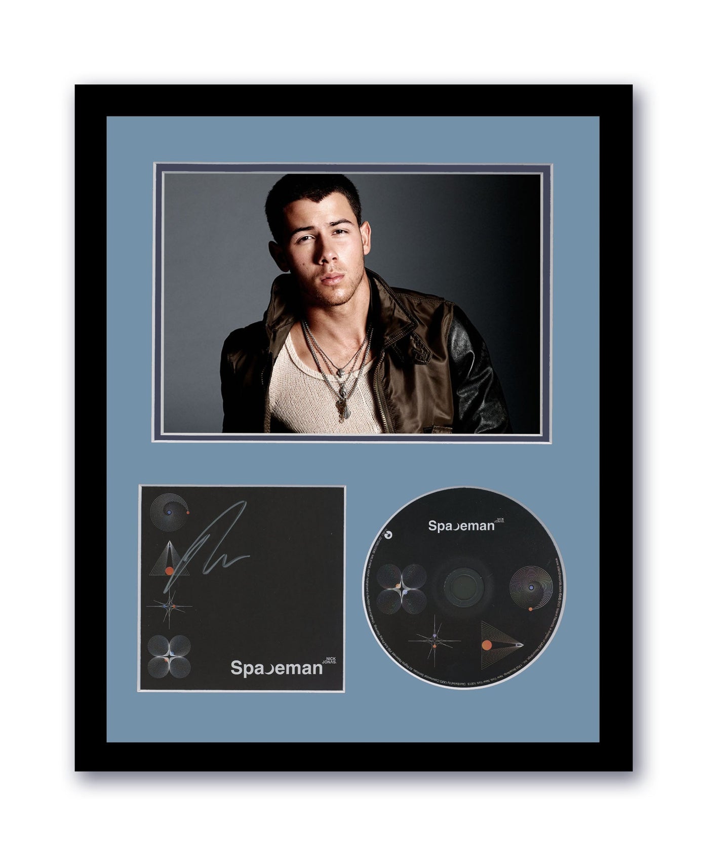 Nick Jonas Brothers Autographed 11x14 Framed CD Photo Spaceman ACOA