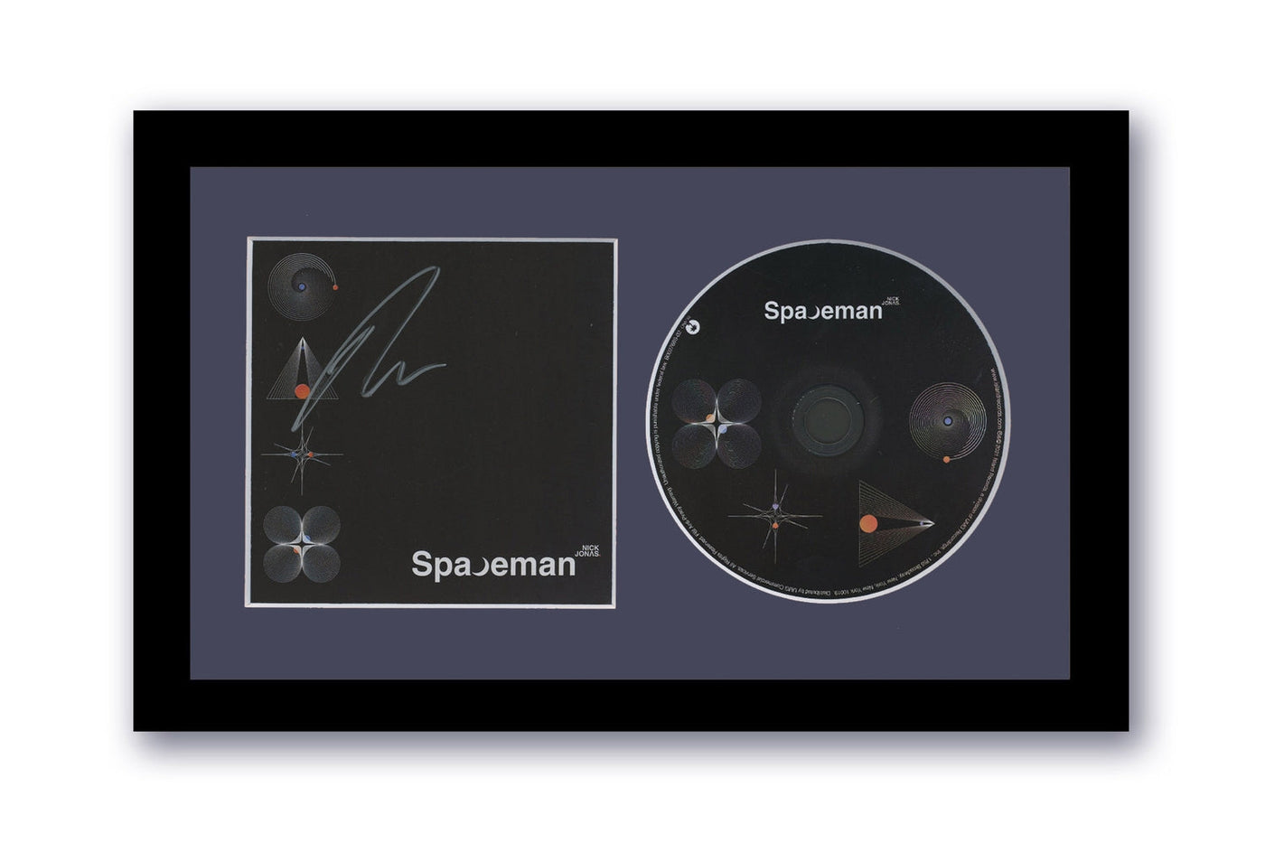 Nick Jonas Brothers Autographed 7x12 Custom Framed CD Spaceman ACOA