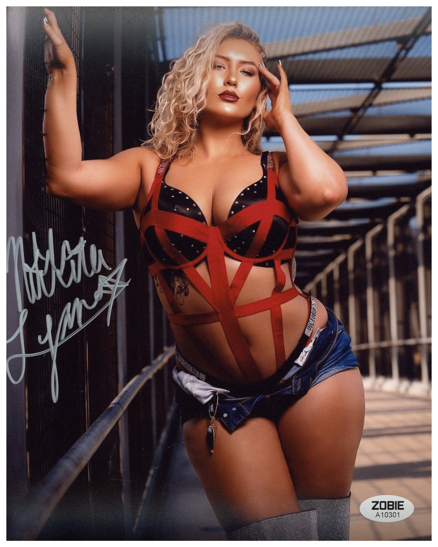 Nikkita Lyons Signed 8x10 Photo NXT WWE Autographed Zobie COA #3