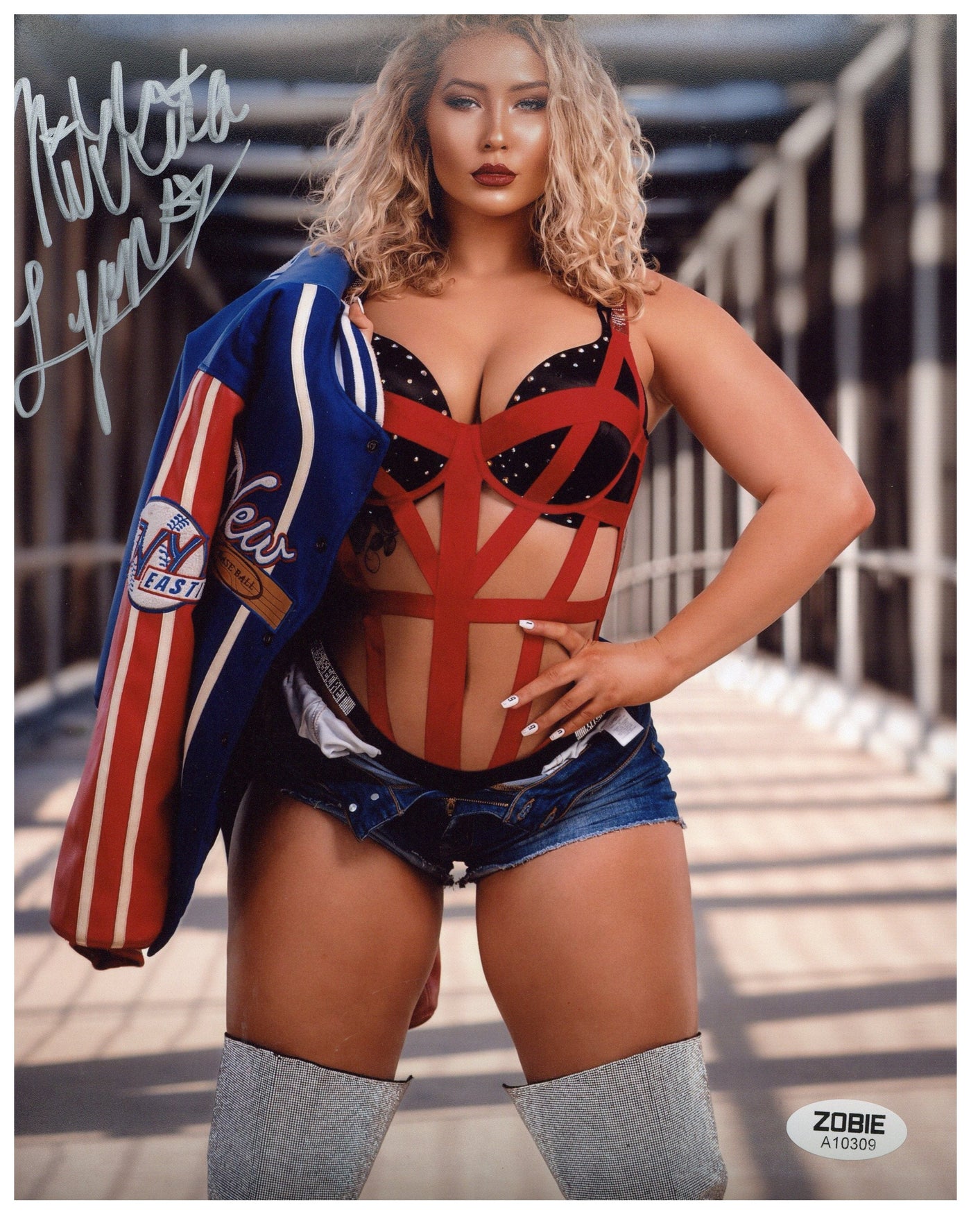 Nikkita Lyons Signed 8x10 Photo NXT WWE Autographed Zobie COA #4