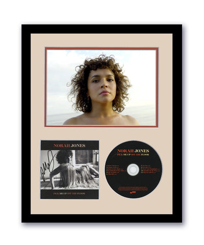 Norah Jones Autograph Signed 11x14 Framed CD Photo Pick Me Up Off The Floor ACOA 3