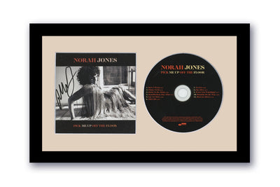 Norah Jones Autograph Signed 7x12 Custom Framed CD Pick Me Up Off The Floor ACOA