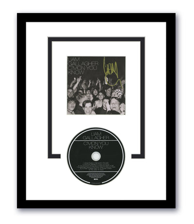 Oasis Liam Gallagher Autograph Signed 11x14 Framed CD C'mon You Know ACOA 2