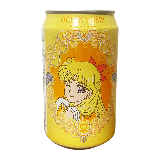 Ocean Bomb Sailor Moon Sparkling Water - Mango Flavor 11.15oz (330ml)