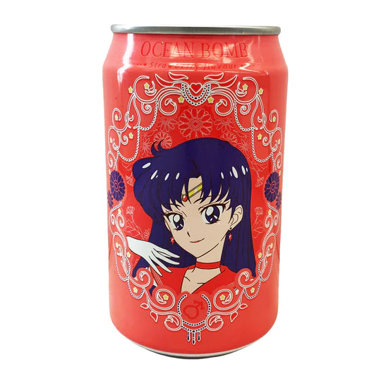 Ocean Bomb Sailor Moon Sparkling Water - Strawberry Flavor 11.15oz (330ml)