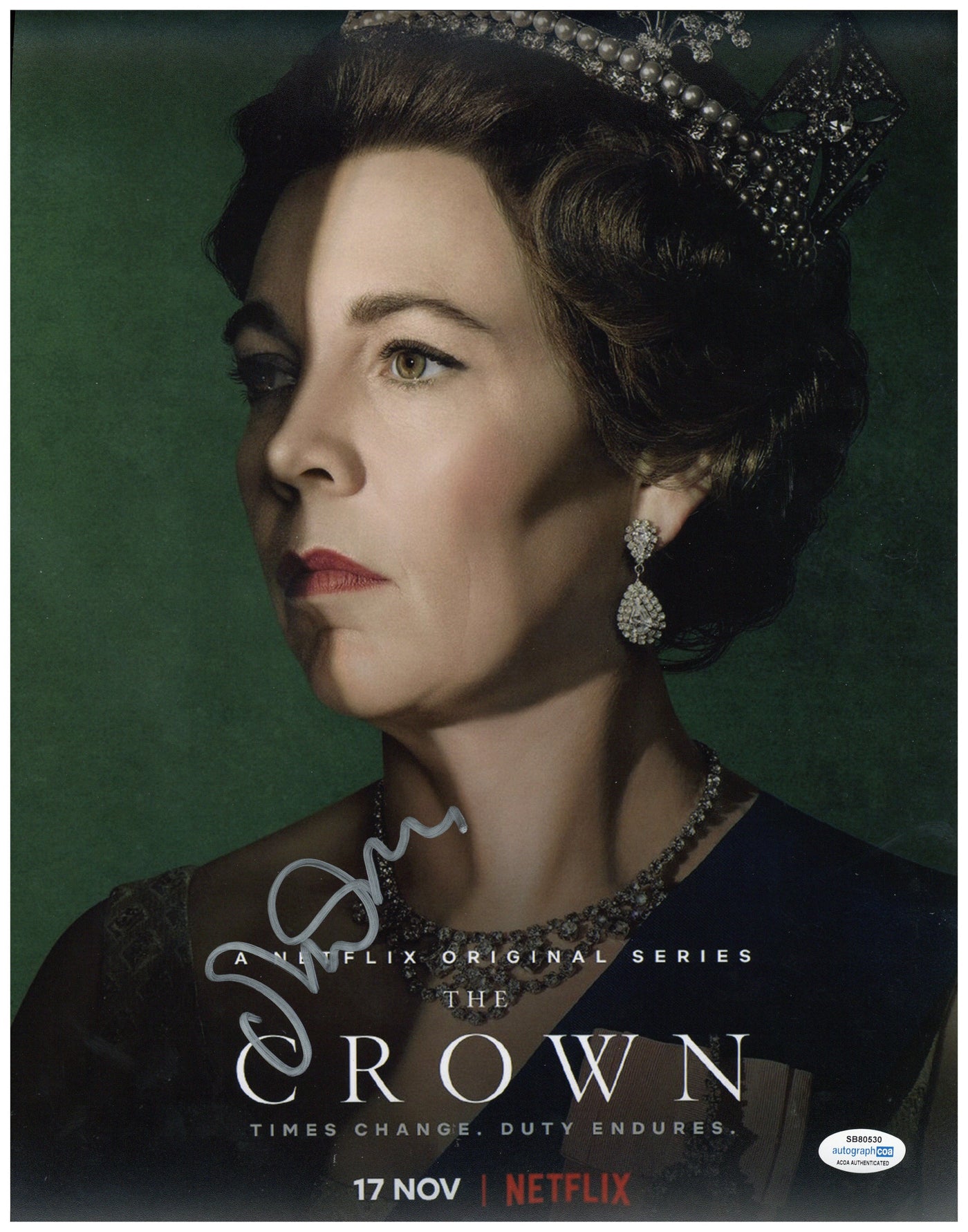 Olivia Colman Signed 11x14 Photo The Crown Autographed ACOA