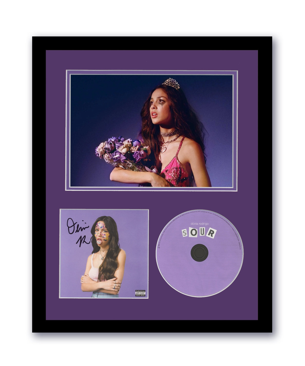 Olivia Rodrigo Authentic Autographed Signed 11x14 Framed CD Photo Sour ACOA