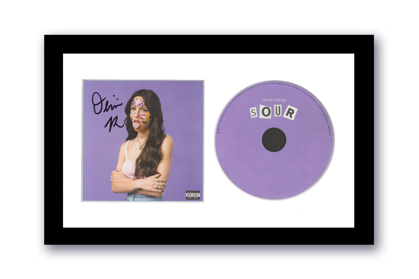 Olivia Rodrigo Autographed Signed 7x12 Custom Framed CD Sour ACOA