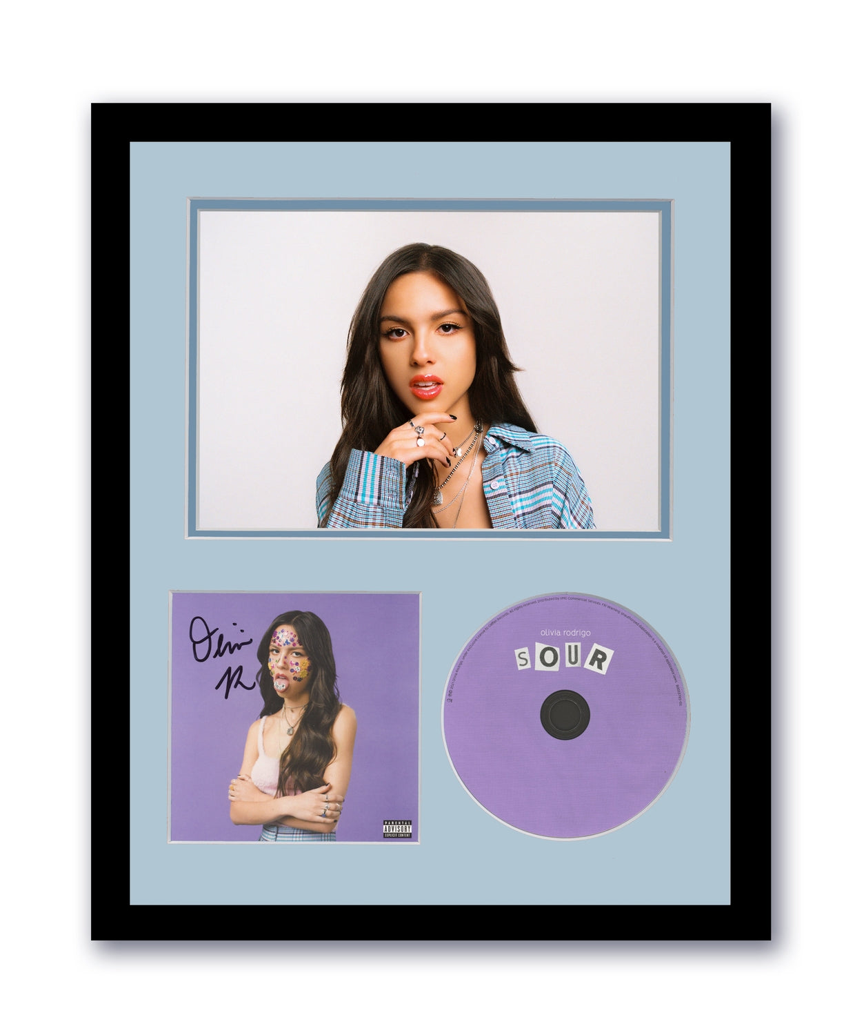 Olivia Rodrigo Signed 11x14 Framed Sour Autographed CD ACOA