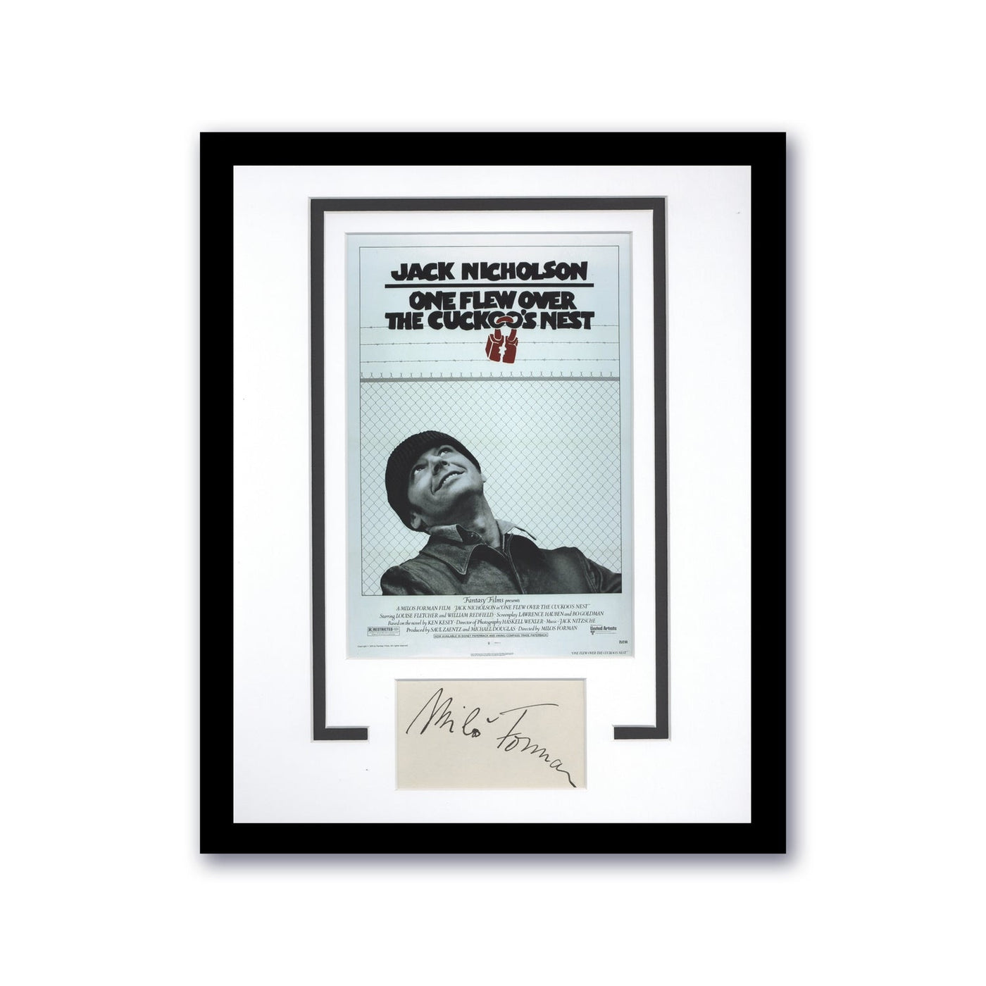 One Flew Over Cuckoo's Nest Milos Forman Signed 11x14 Framed Poster Photo ACOA