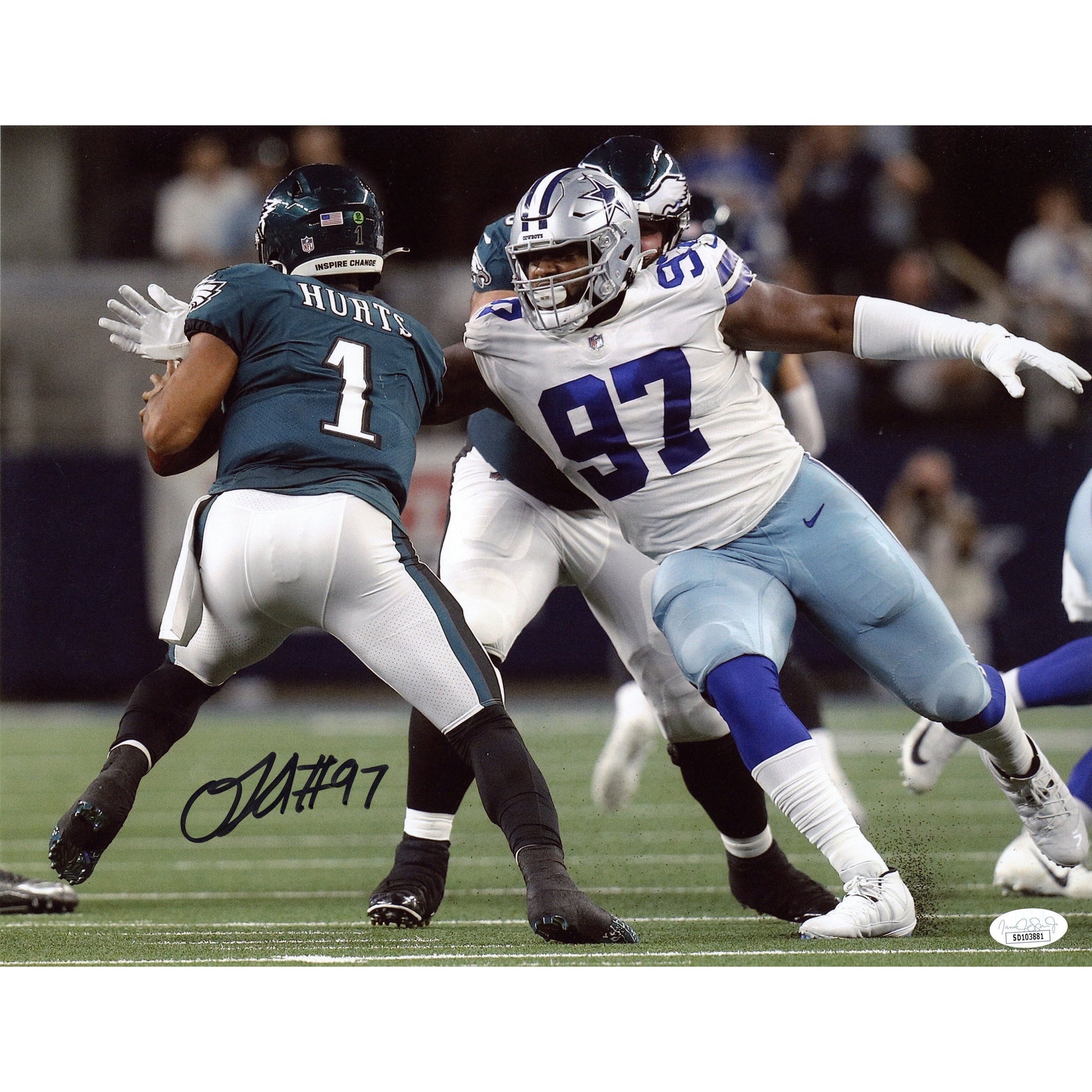 Osa Odighizuwa Signed 8x10 Photo Dallas Cowboys UCLA Autographed JSA C ...